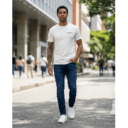 Camiseta PN100800 Básica Oscuro Para Hombre