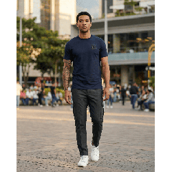Camiseta PN307776 Básica Oscuro Para Hombre