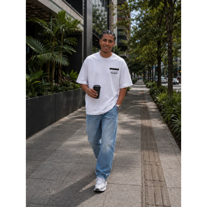 Camiseta PN113728 Oversize Blanco para hombre