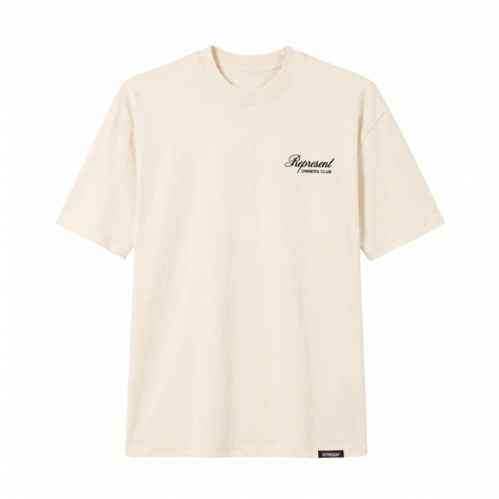 Camiseta PN982656 Oversize Crema para hombre